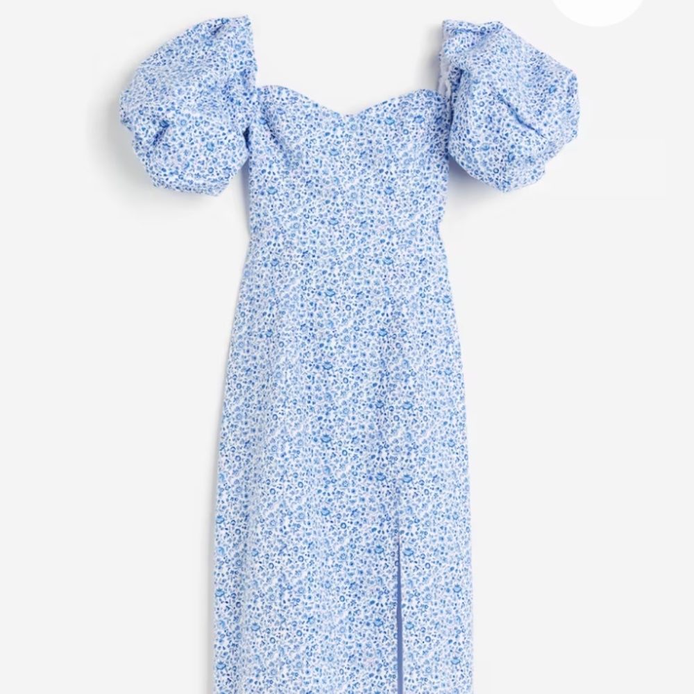Pristine Condition H&M Off the Shoulder Puff Sleeved Dress XS